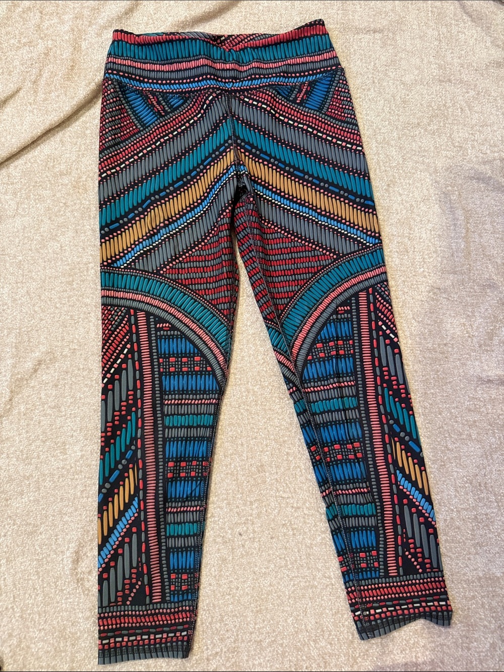 Colorful Geometric Leggings - Multicolor